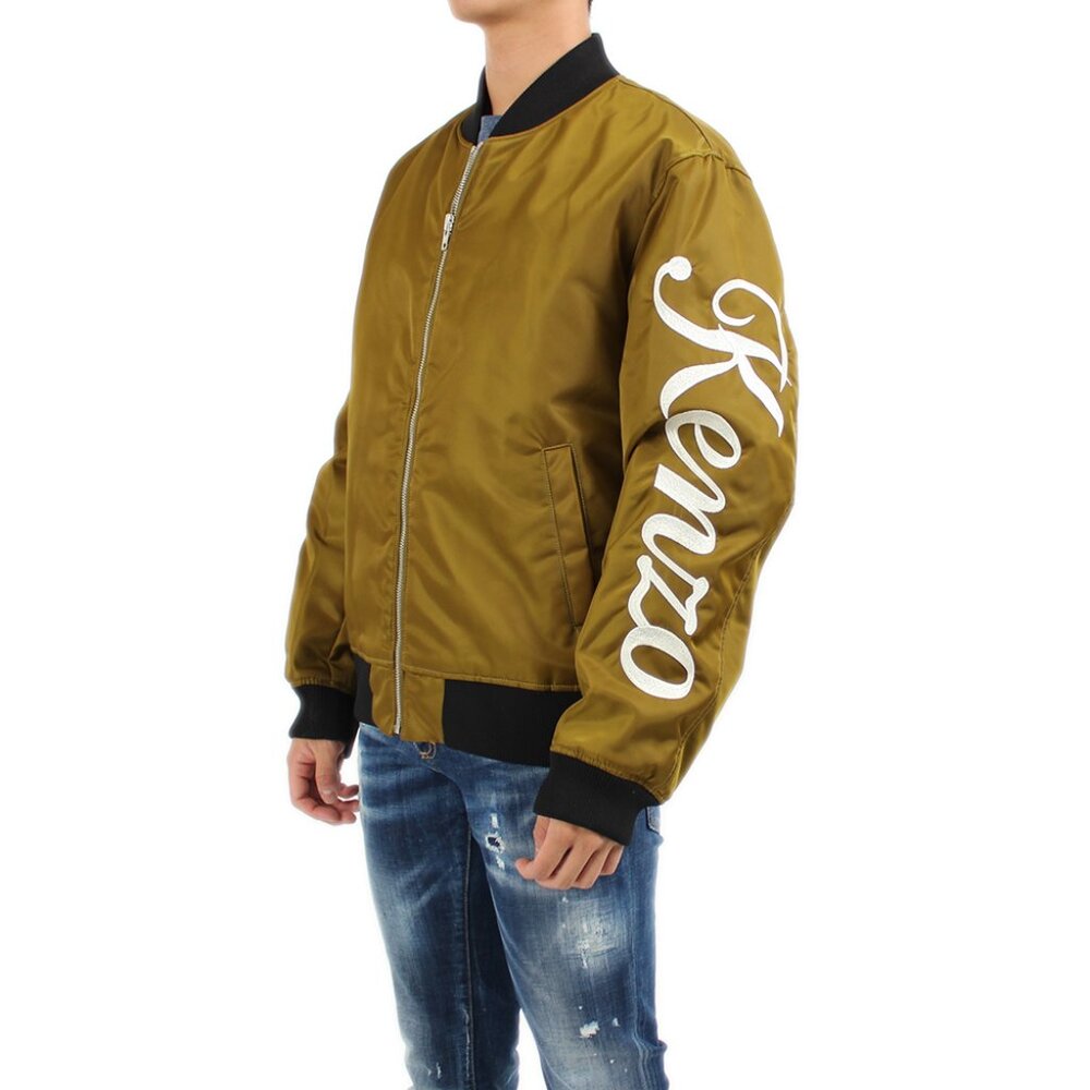 NWT - KENZO Paris Collared Shell Bomber Jacket KHAKI 👍